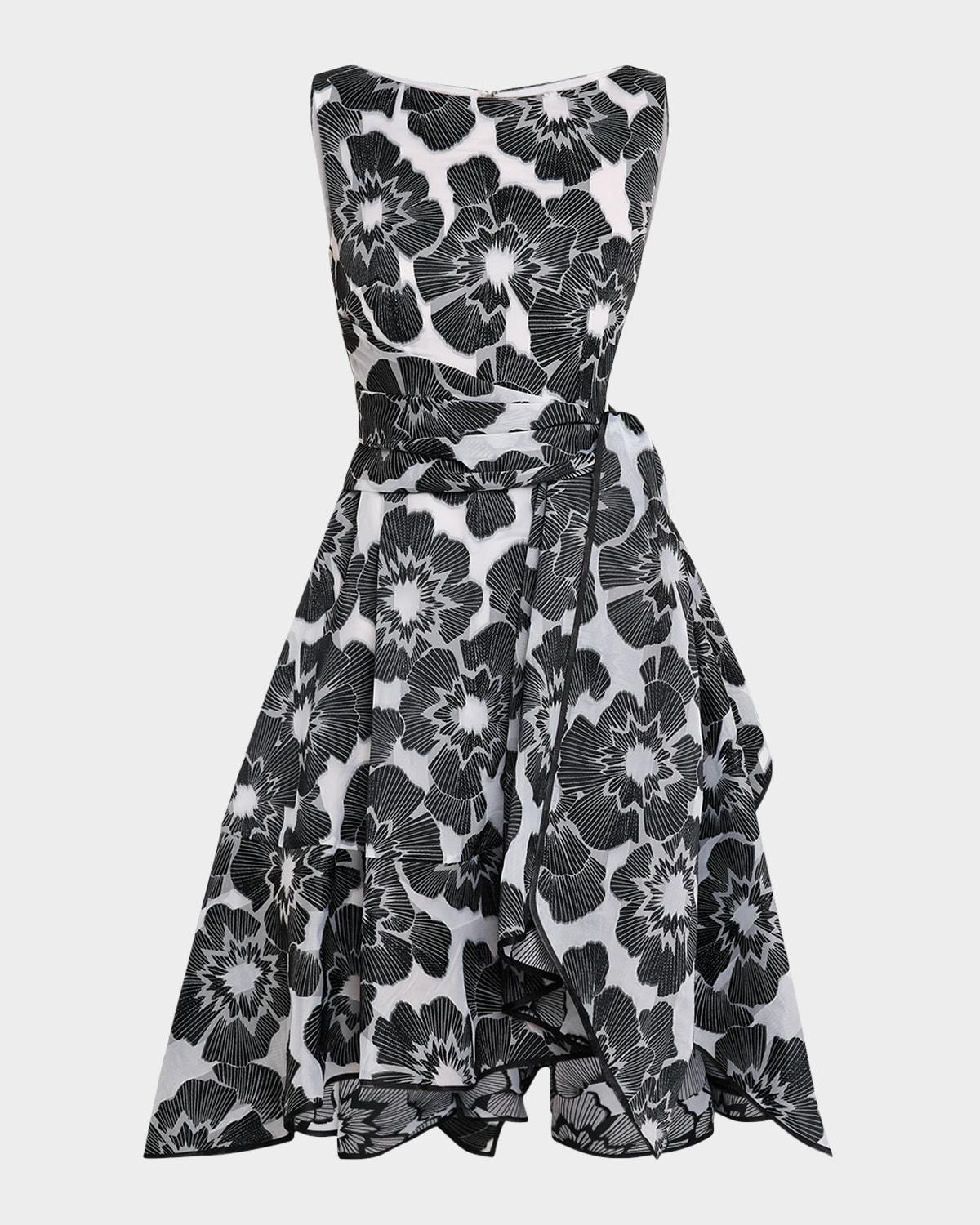 floral firecracker organdy high-low dress