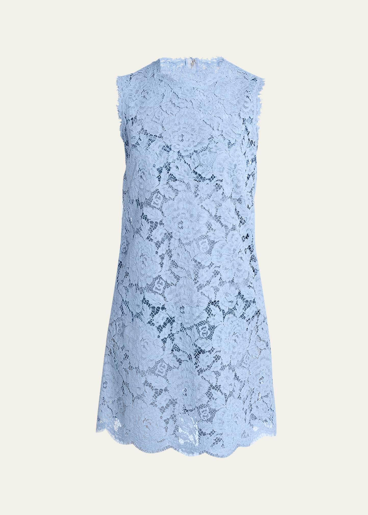 floral guipure lace mini dress