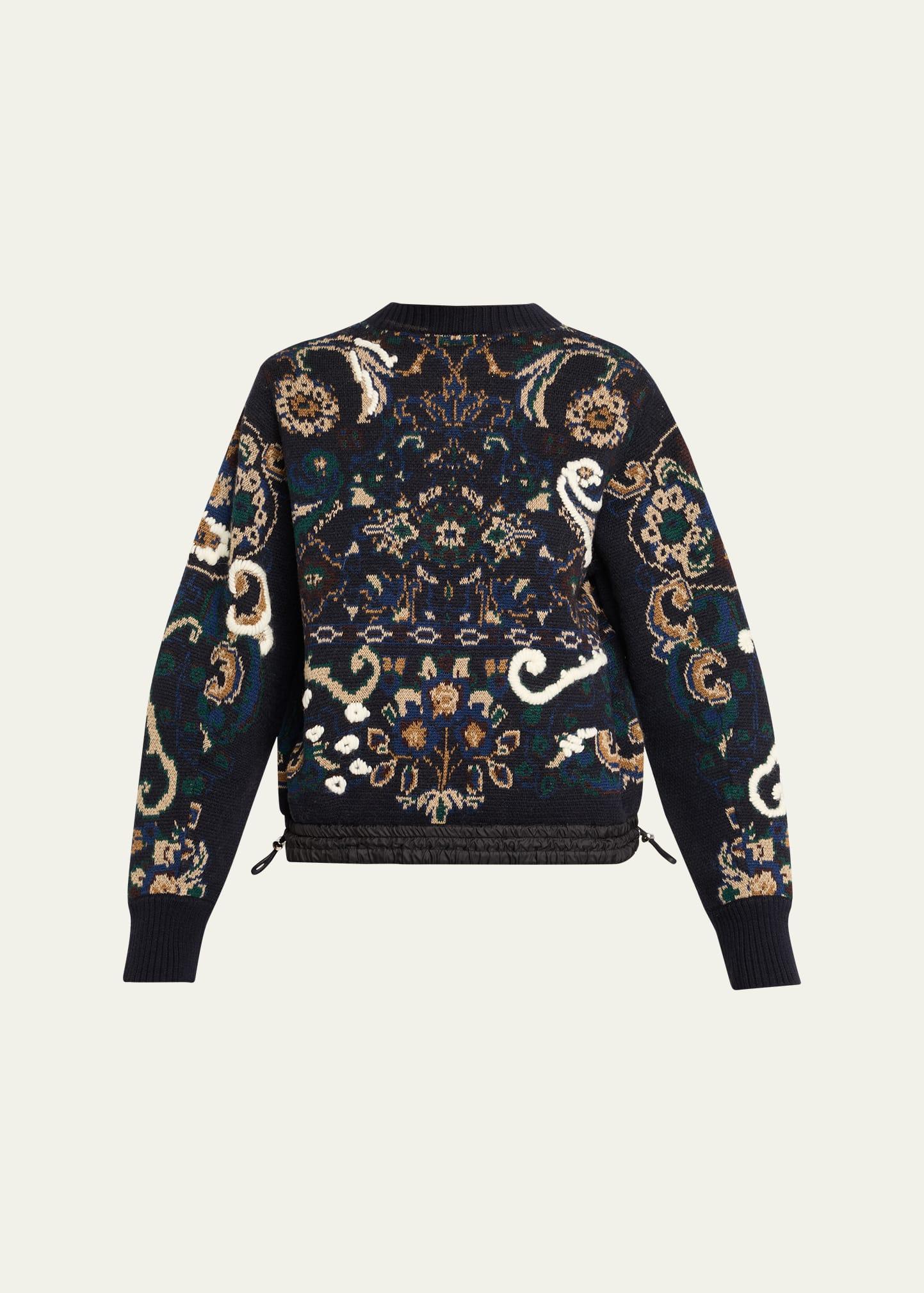 floral jacquard sweater