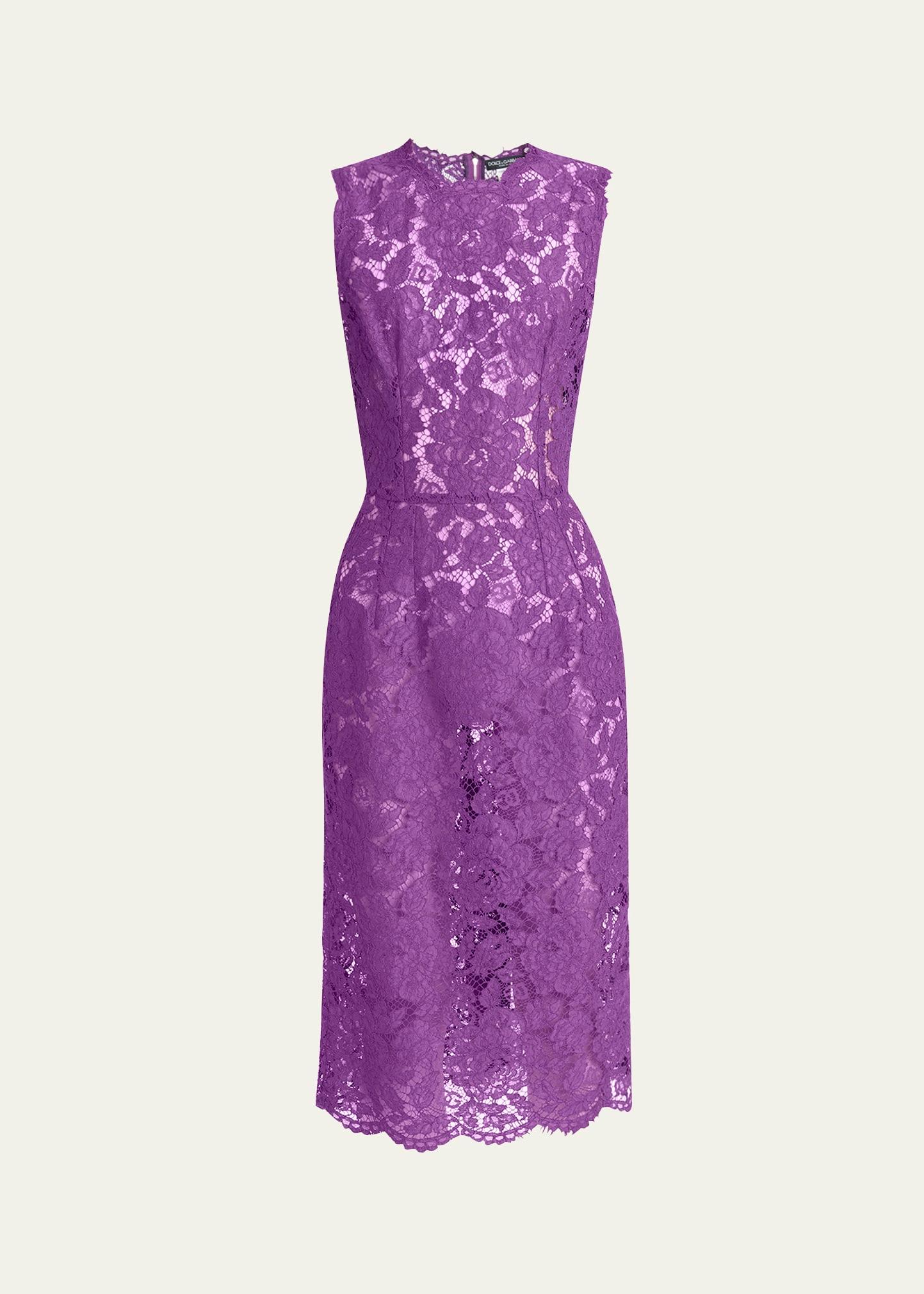 floral lace midi dress