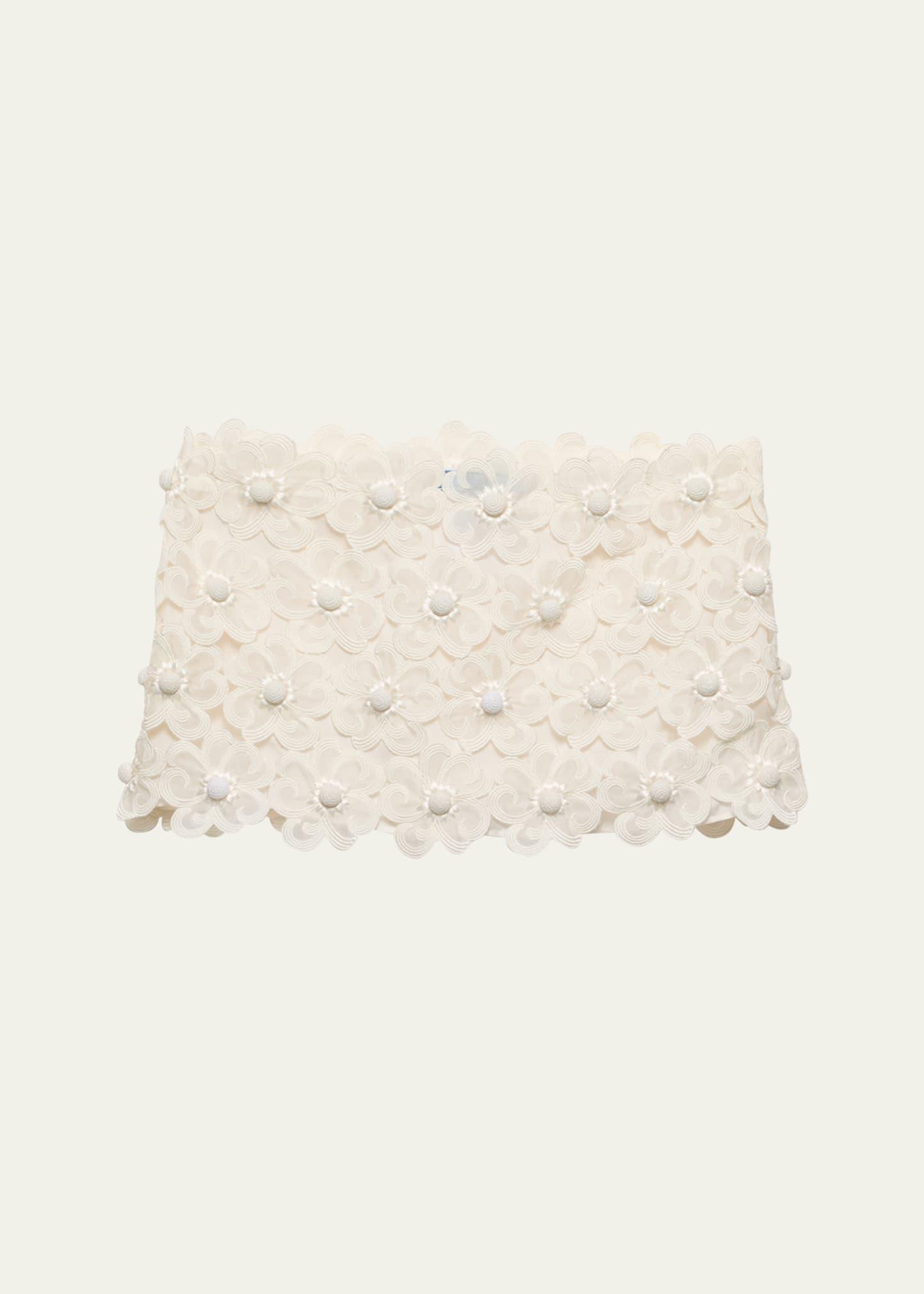 floral lace mini skirt