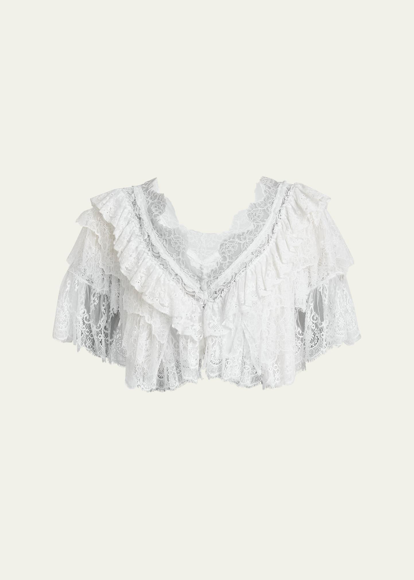 floral lace mix crop top