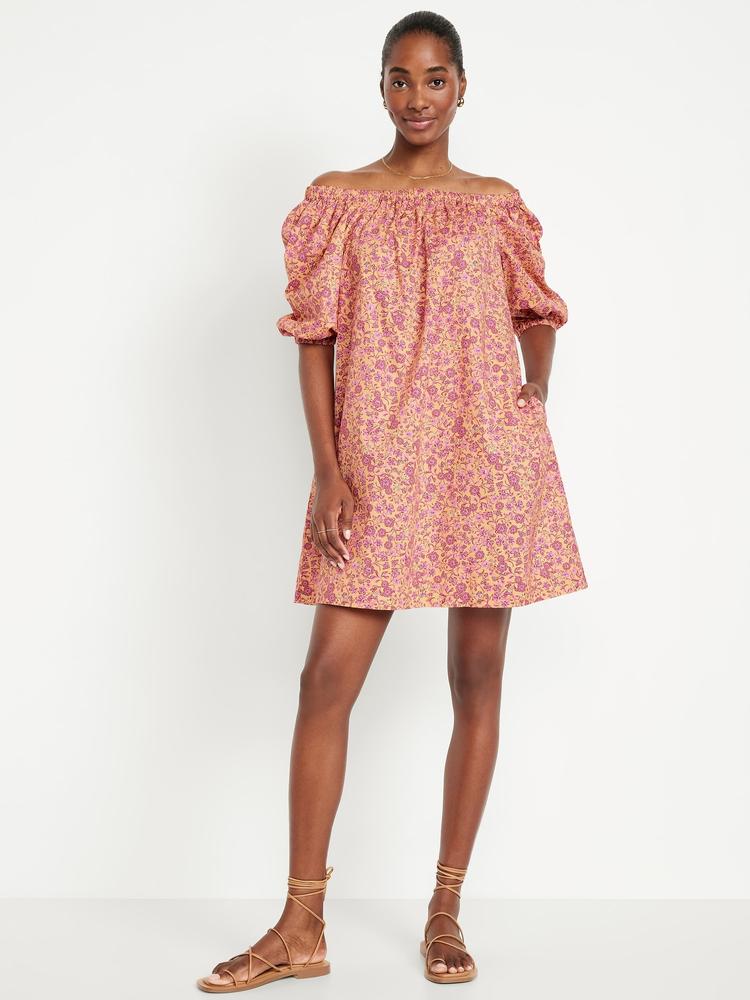 floral mini swing dress