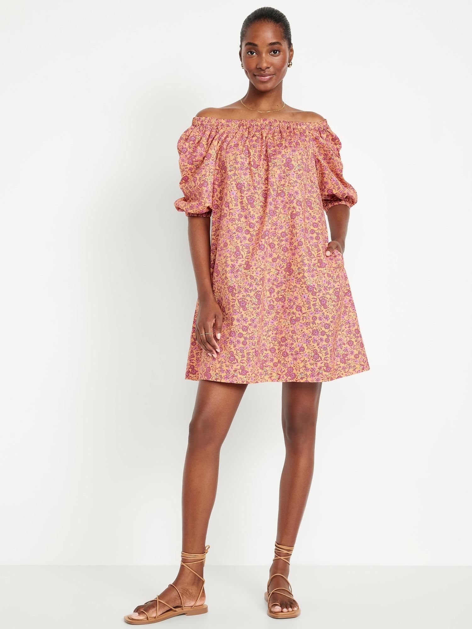 floral mini swing dress