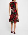 floral organza flounce hem dress