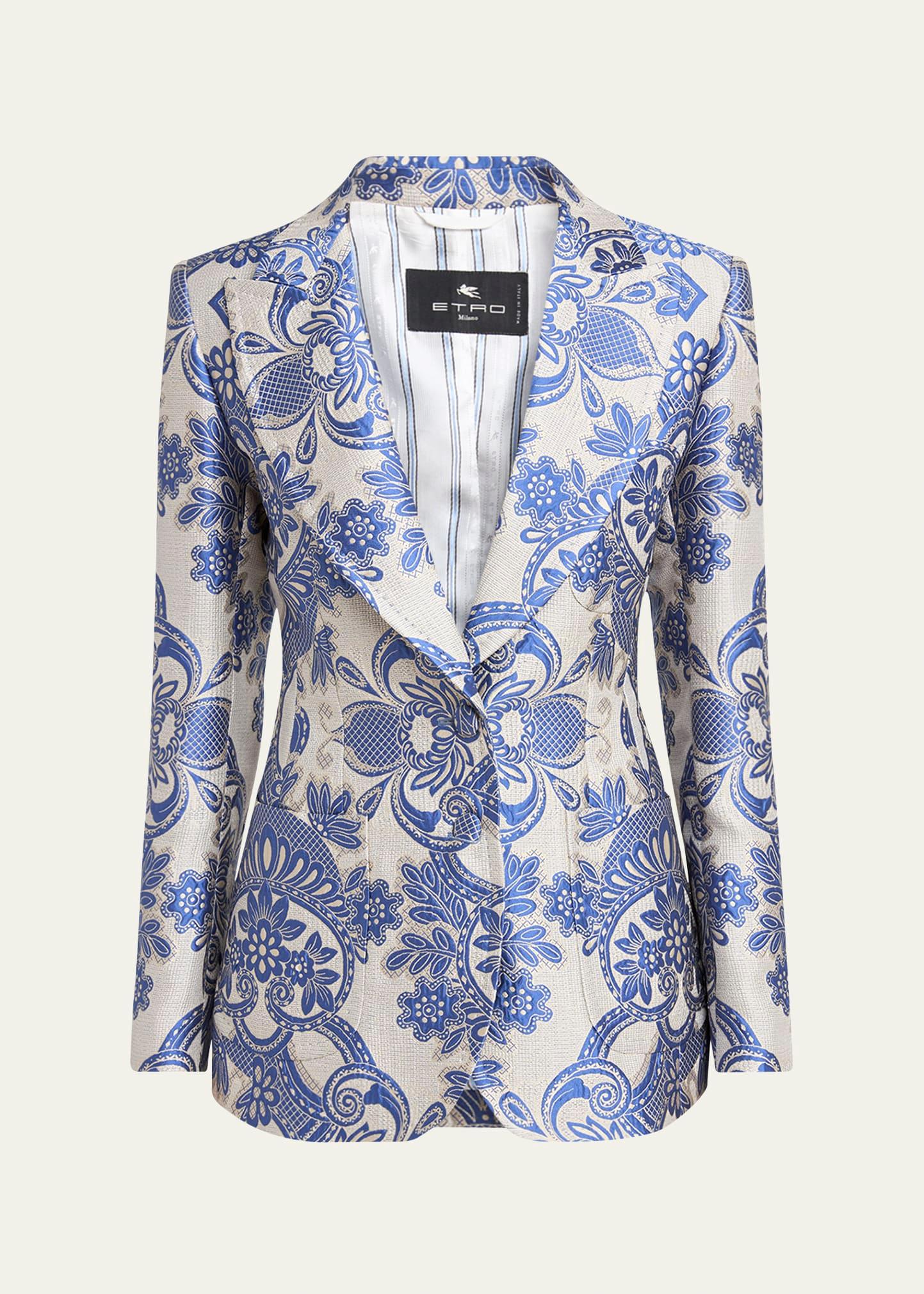 floral paisley jacquard jacket