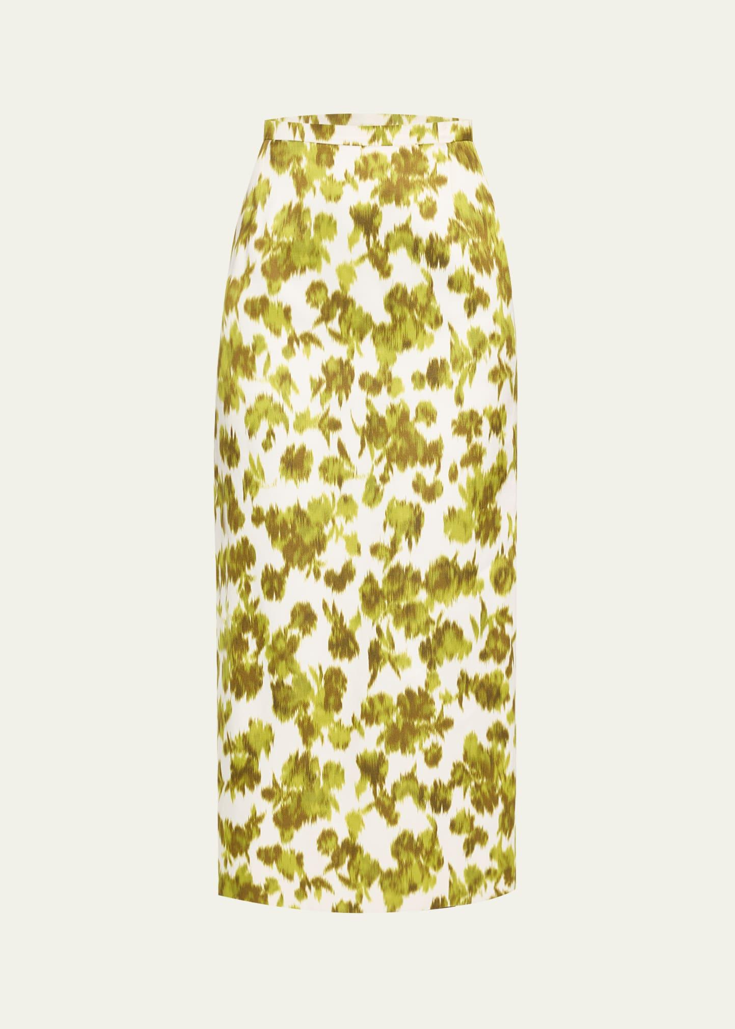 floral pencil skirt