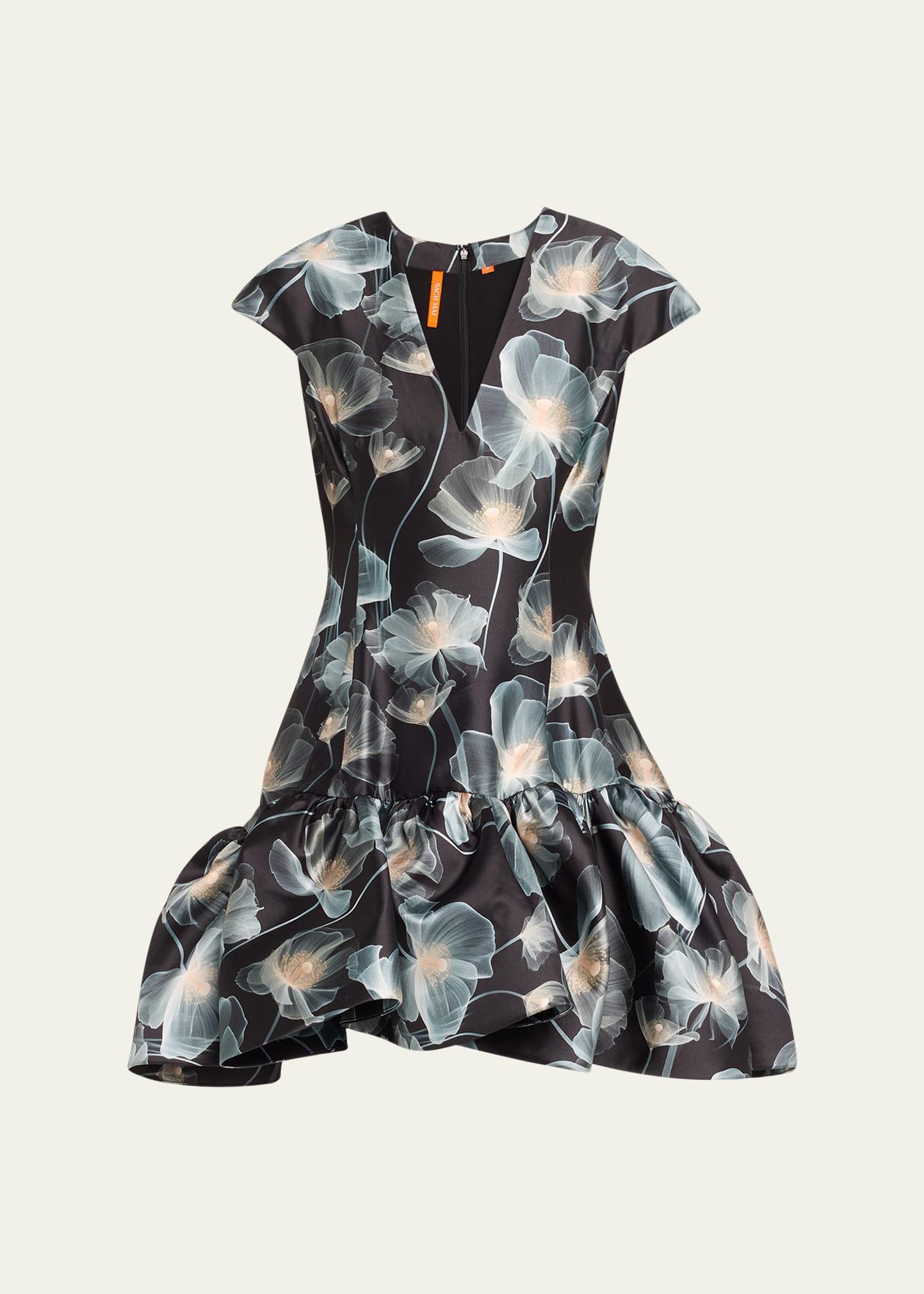 floral print flared mini dress