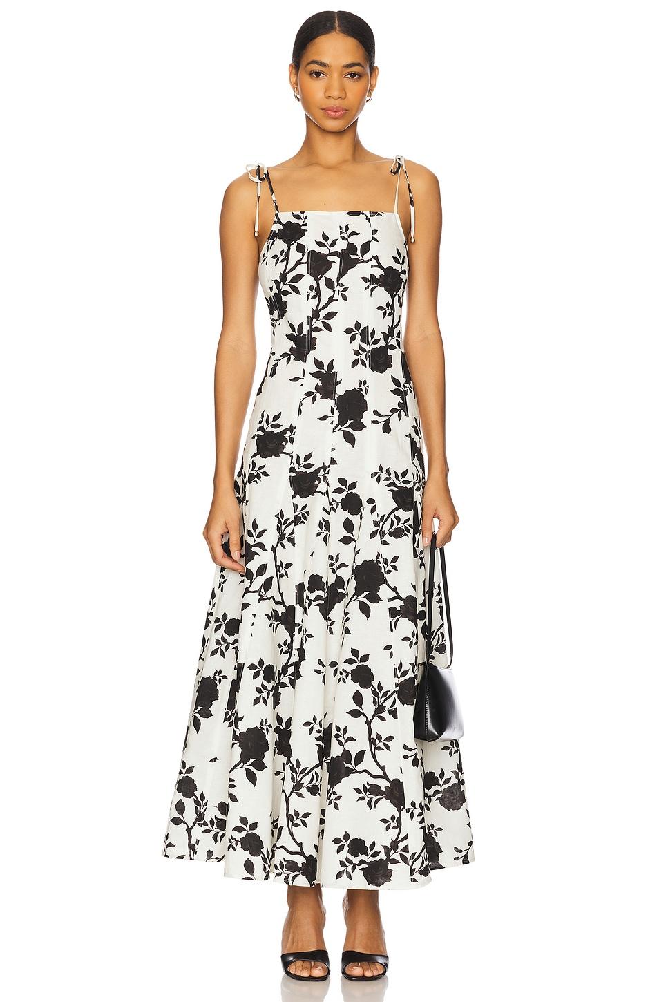 floral print linen maxi dress