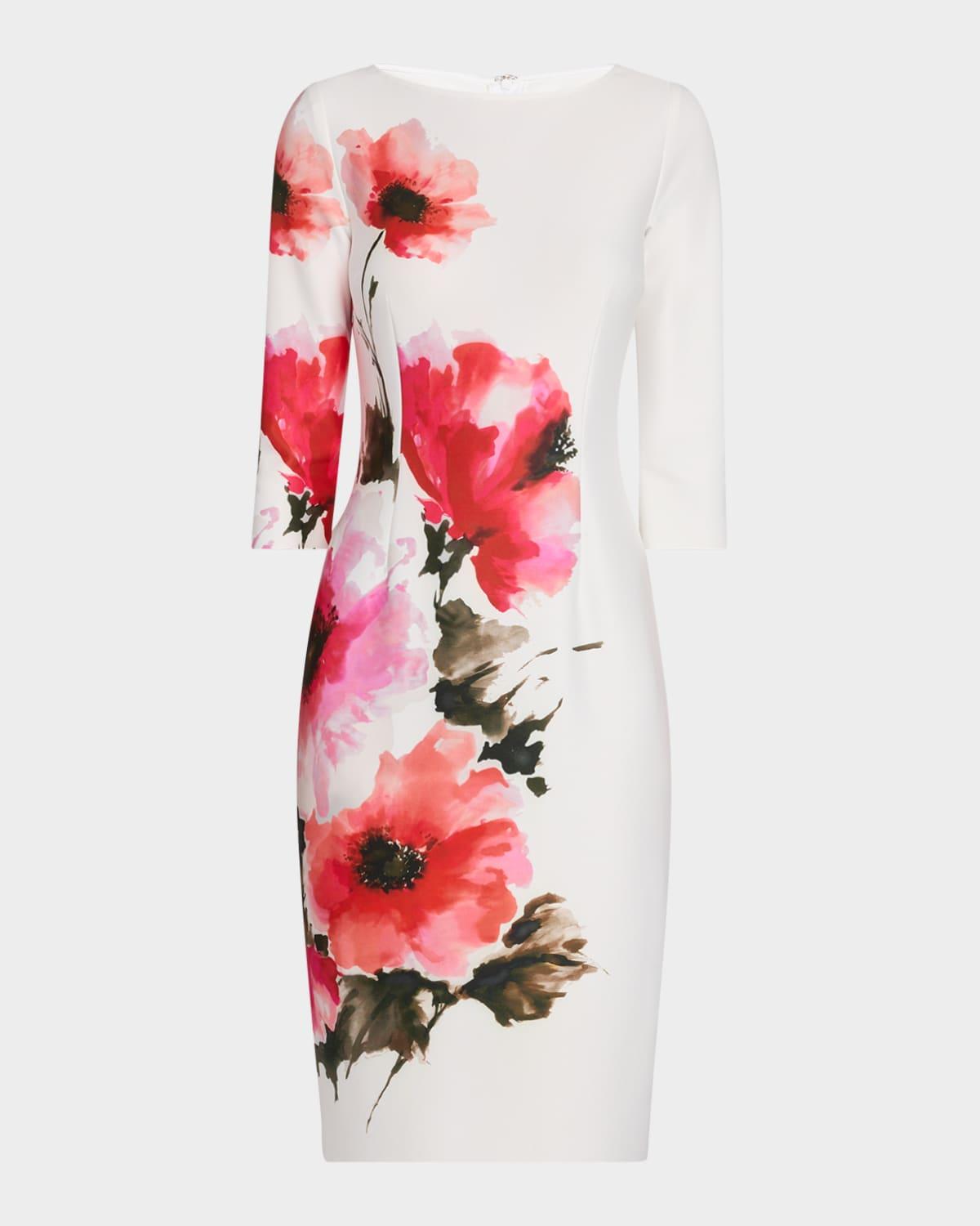 floral-print scuba dress
