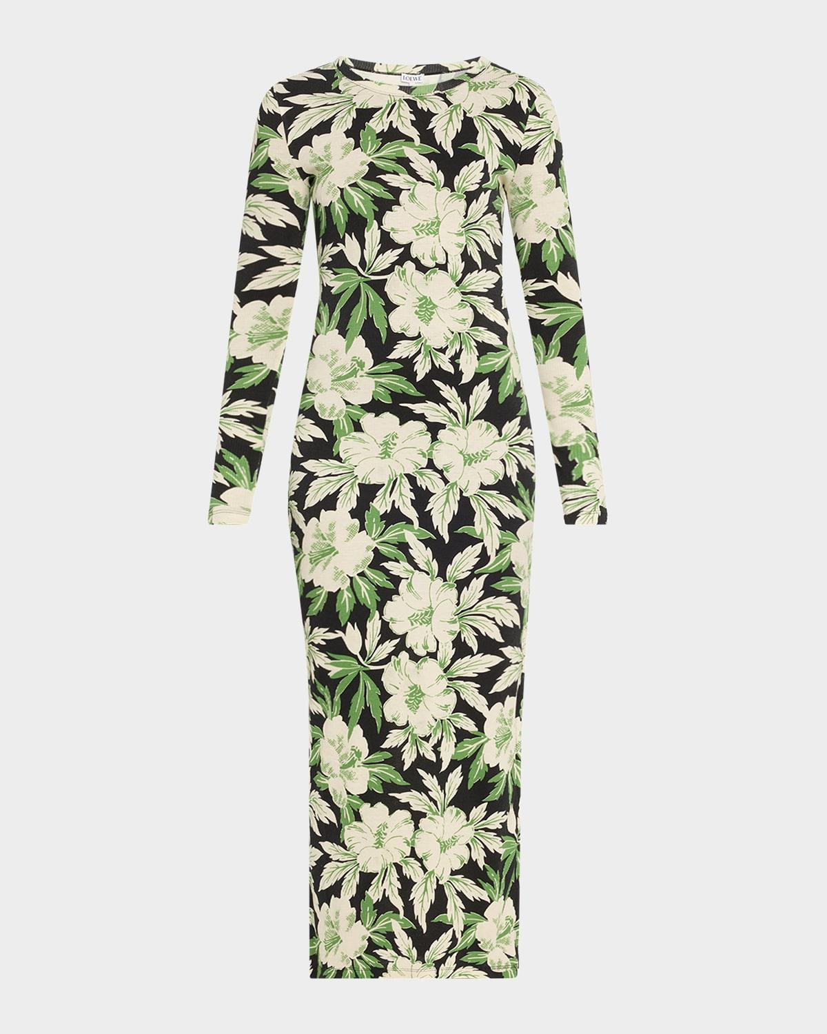floral printed mesh tube dress
