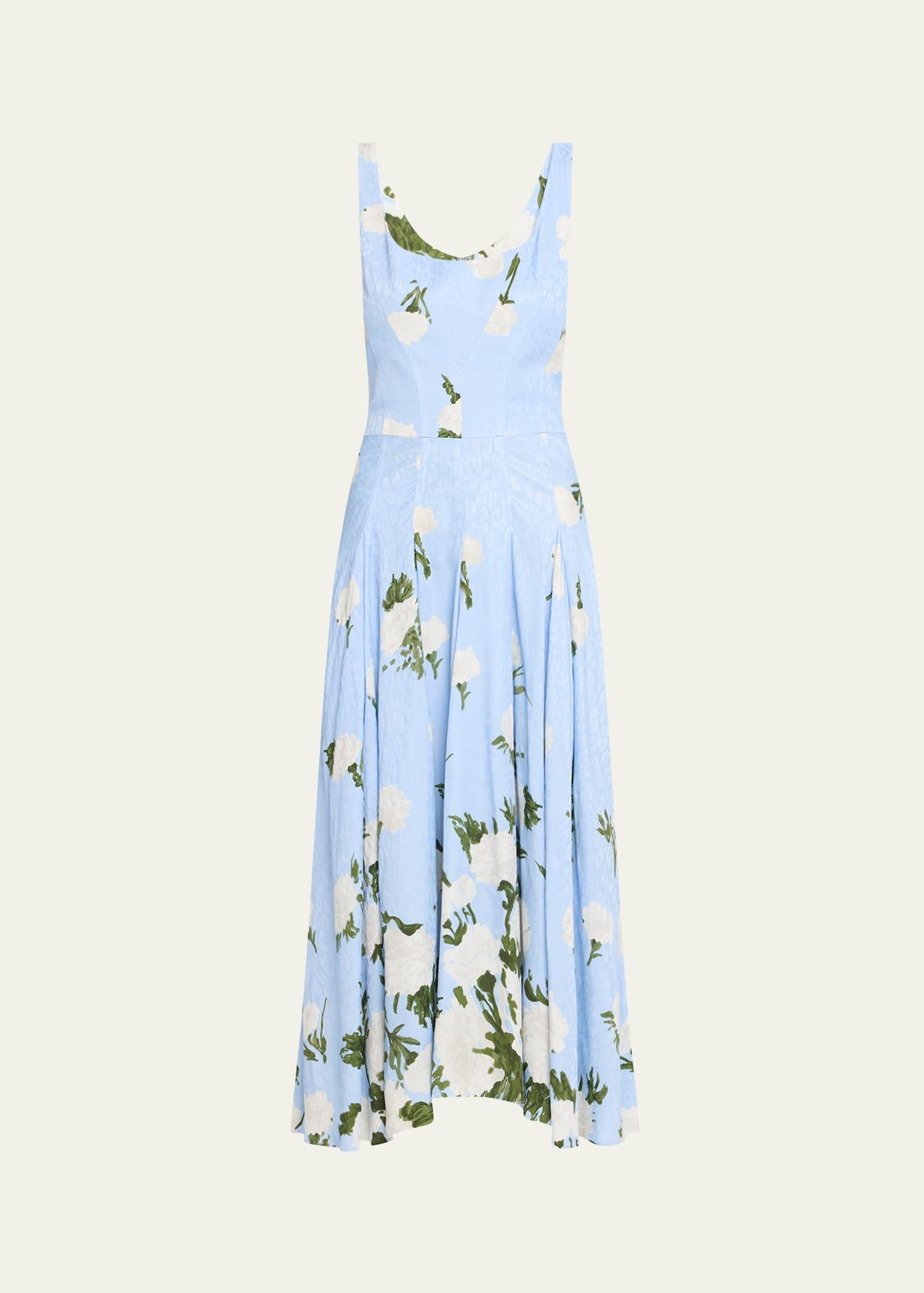 floral-printed midi dress