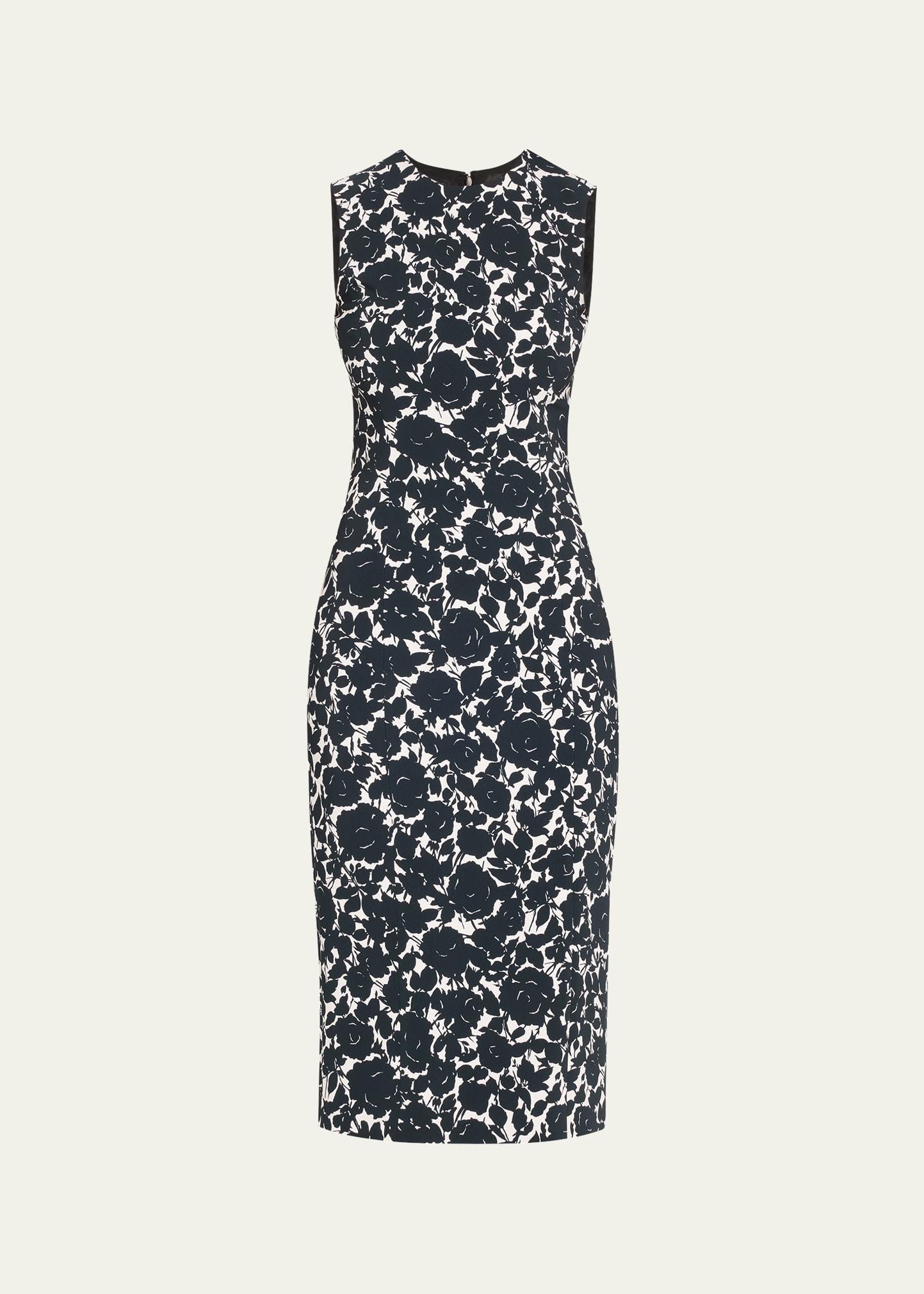 floral sheath midi dress