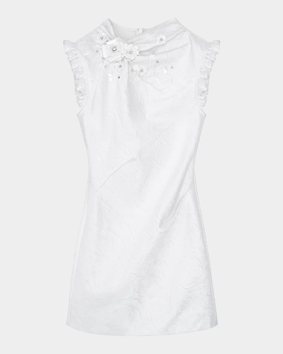 floral slim-fit mini dress