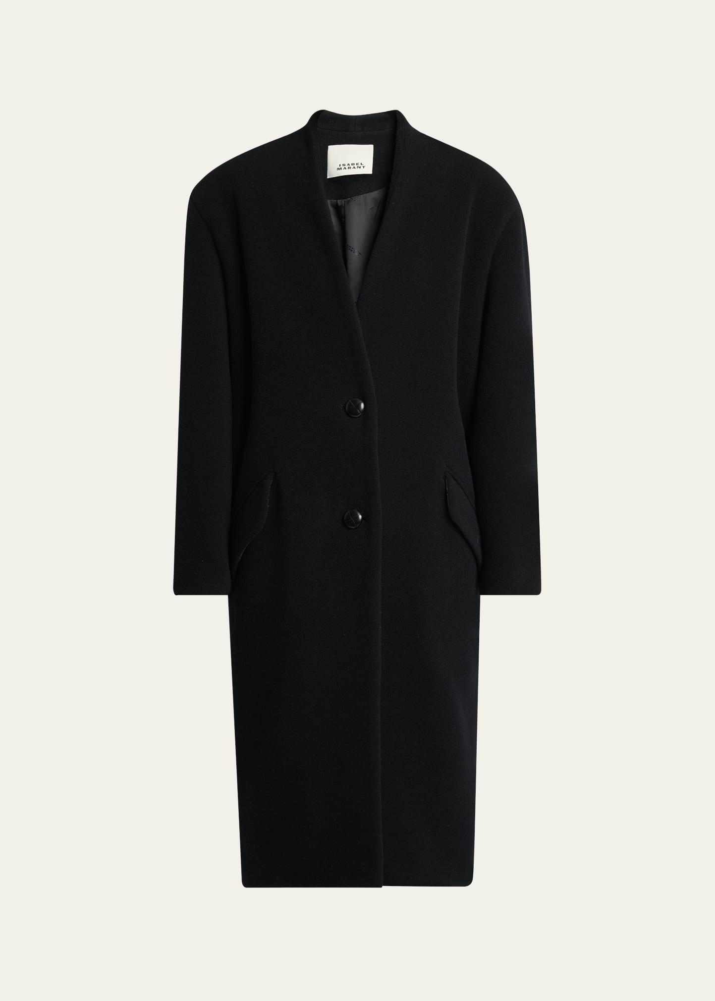 florane structured wool coat