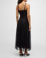 florelle lace drop-waist midi dress