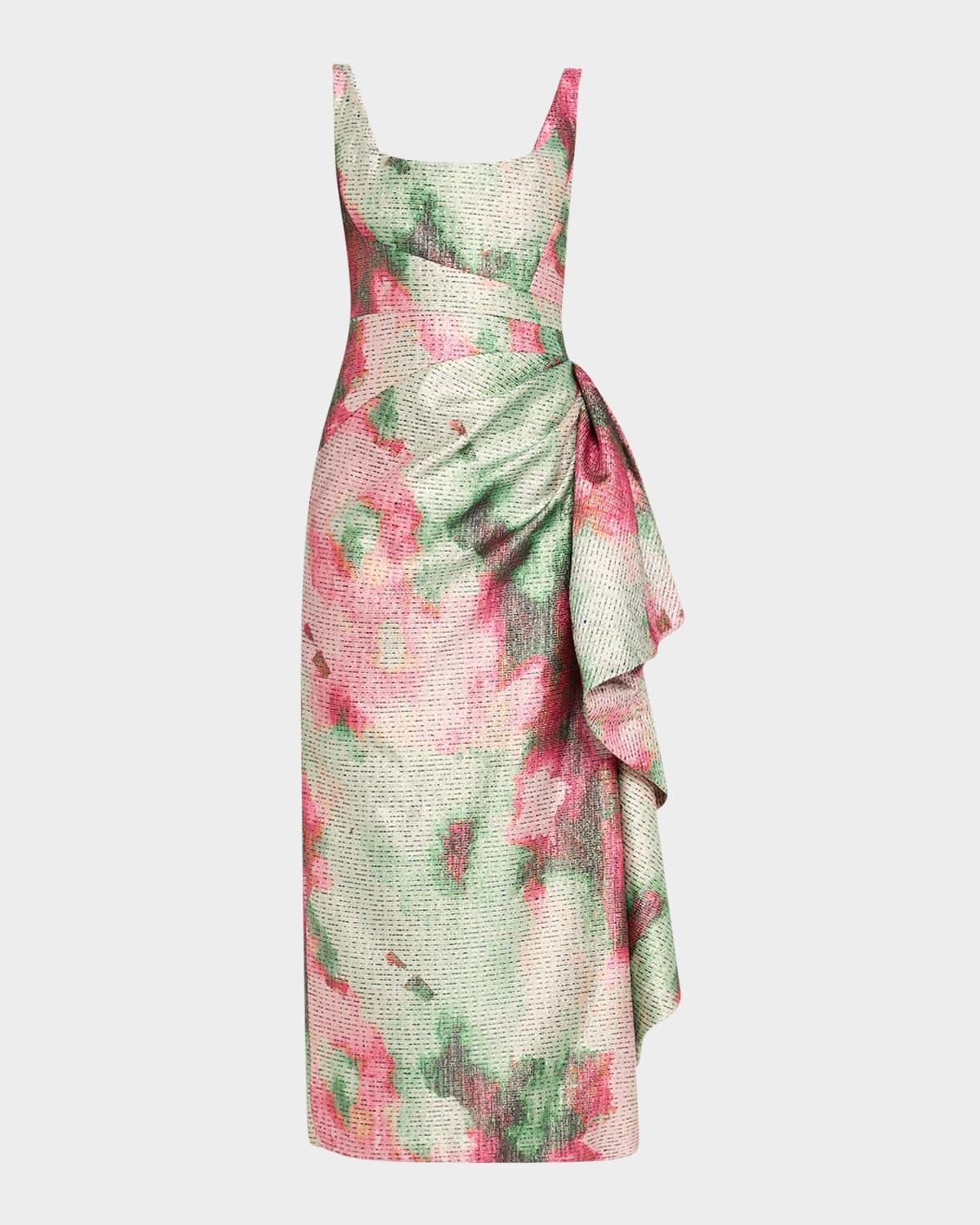 florence scoop-neck midi sheath dress