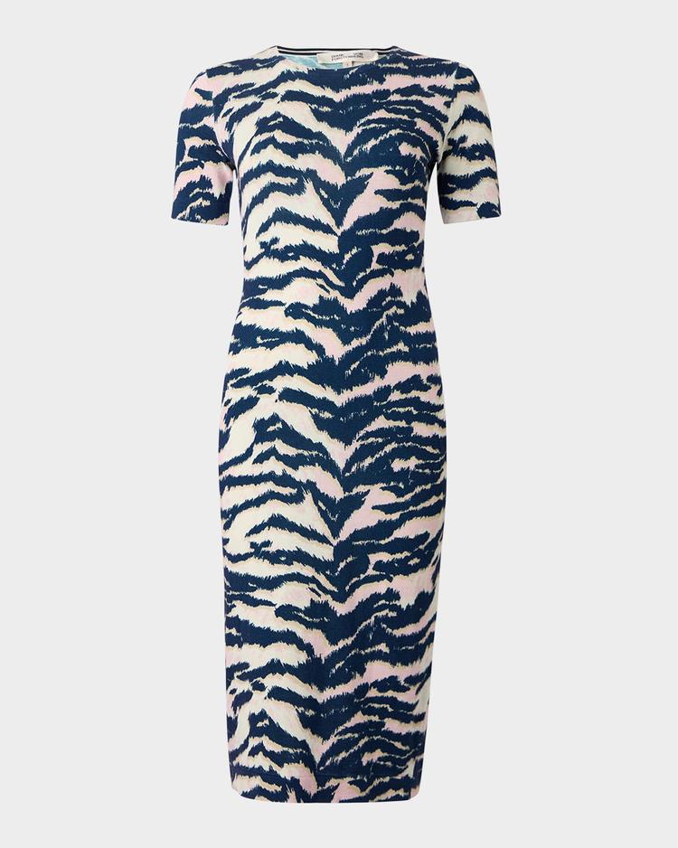 florence tiger-print bodycon dress