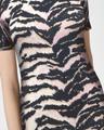 florence tiger-print bodycon dress
