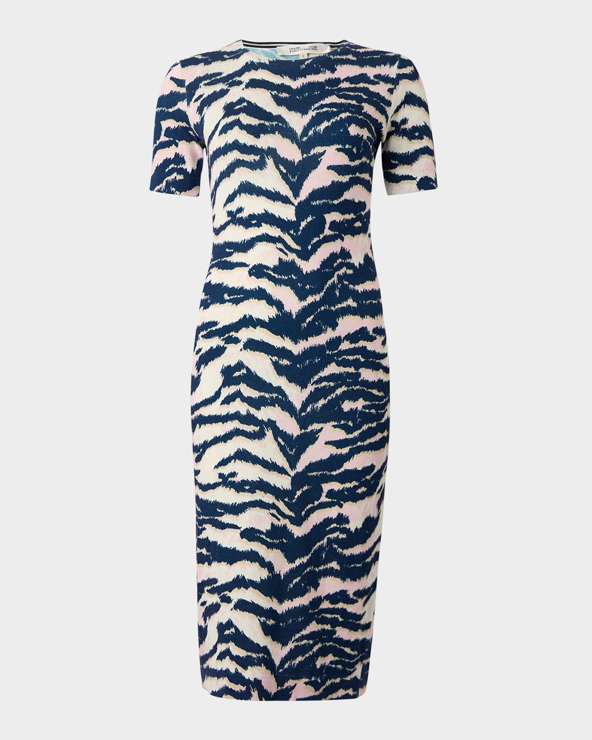 florence tiger-print bodycon dress