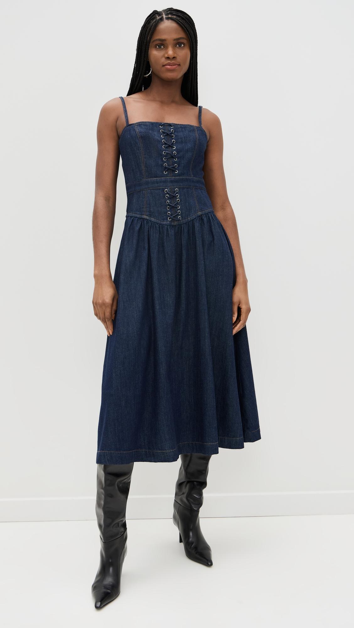 florentina denim midi dress