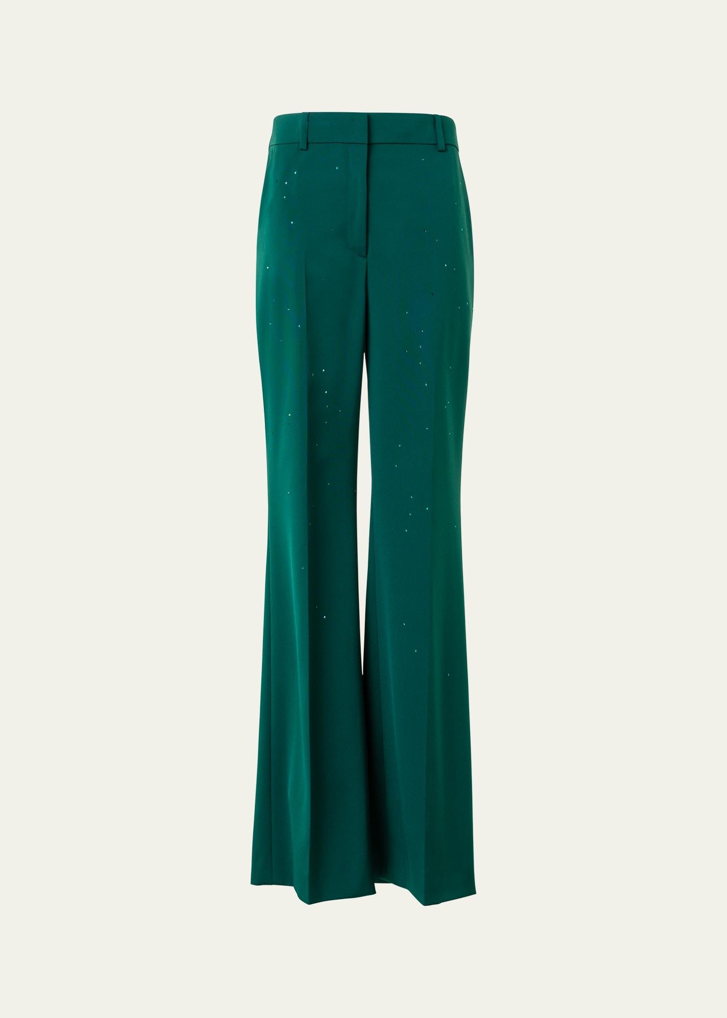florine swarovski stars silk crepe pants