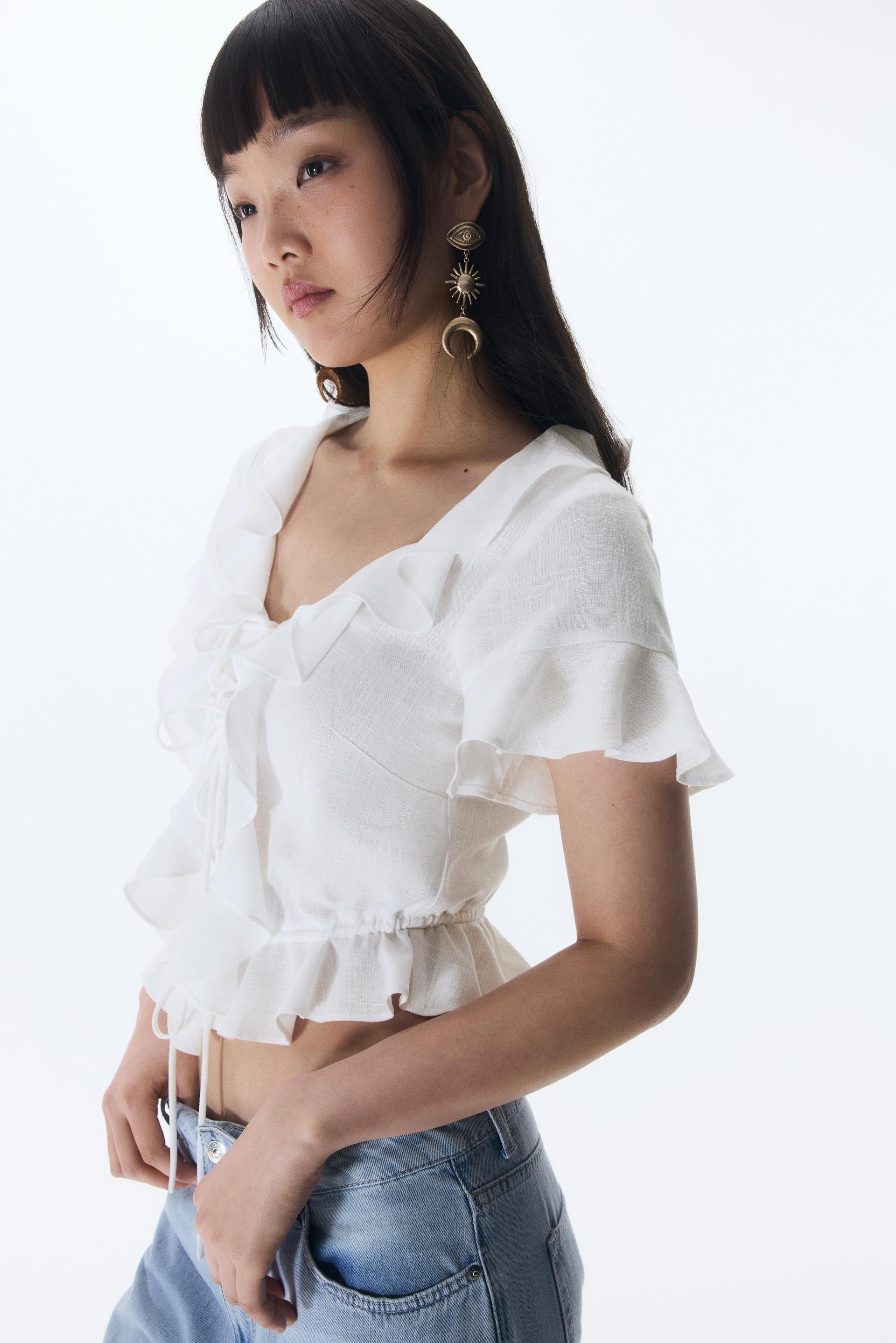 flounced blouse