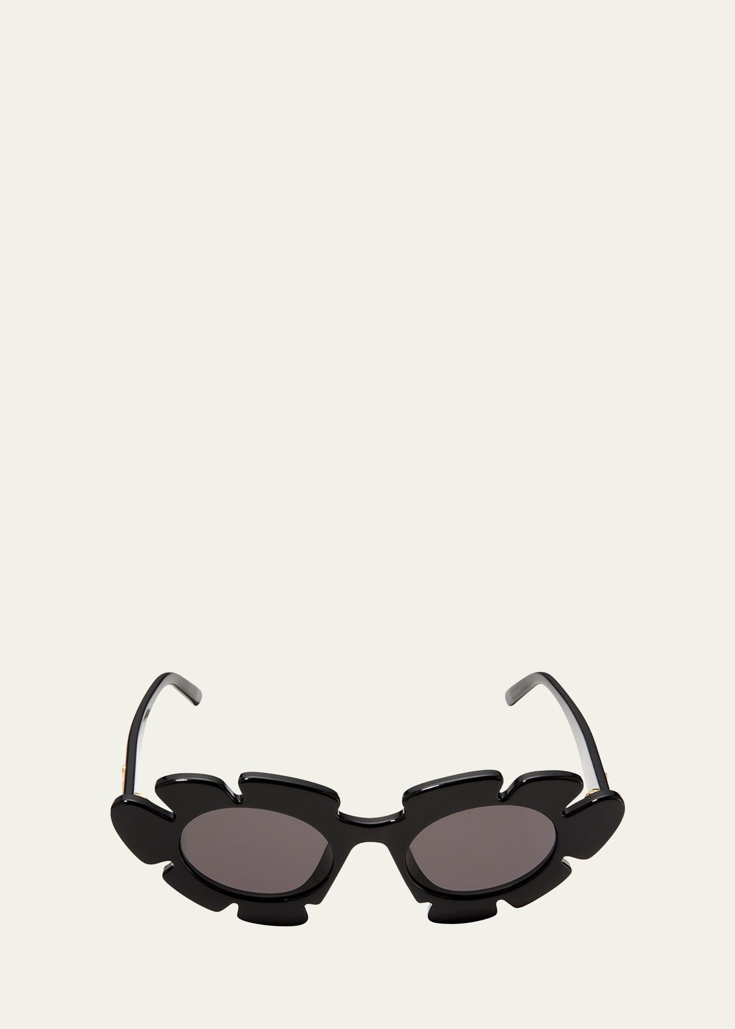 flower acetate cat-eye sunglasses