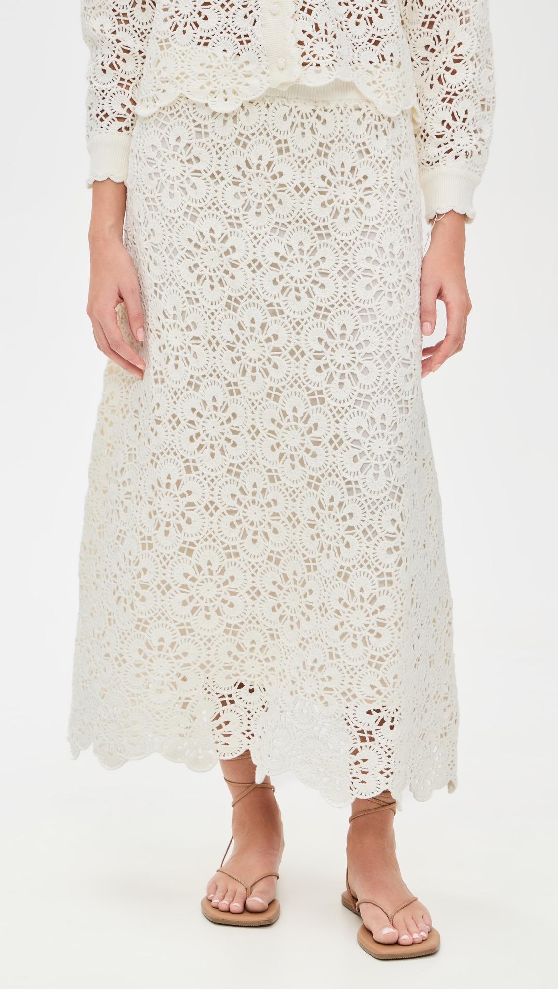 flower crochet skirt