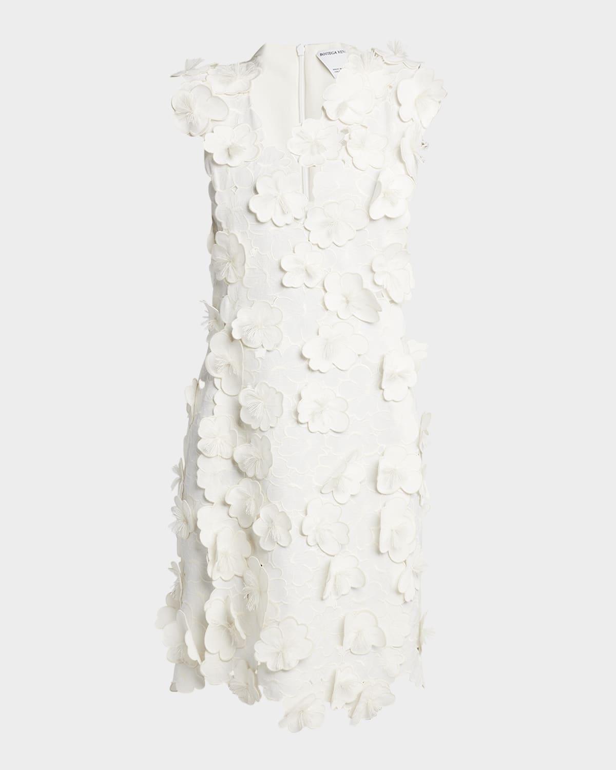 flower embroidered sleeveless dress