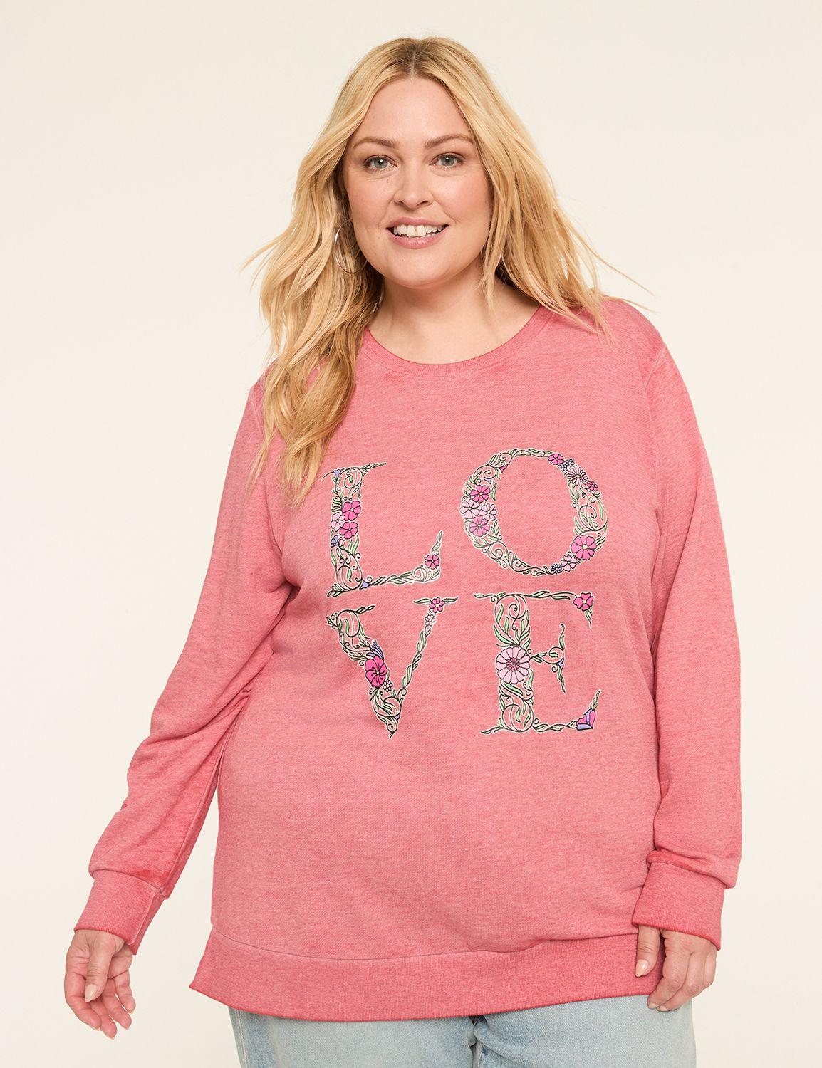 flower love crew-neck sweatshirt