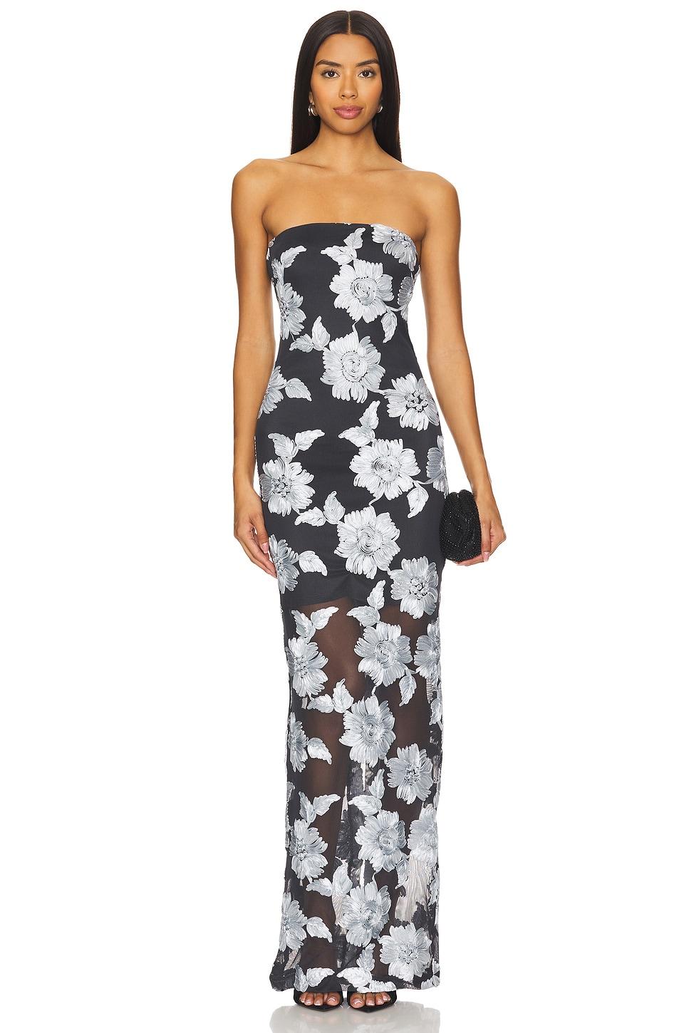 flower mesh tube dress