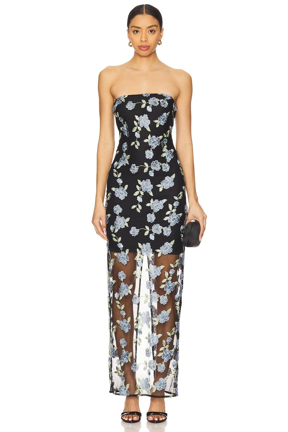 flower mesh tube dress