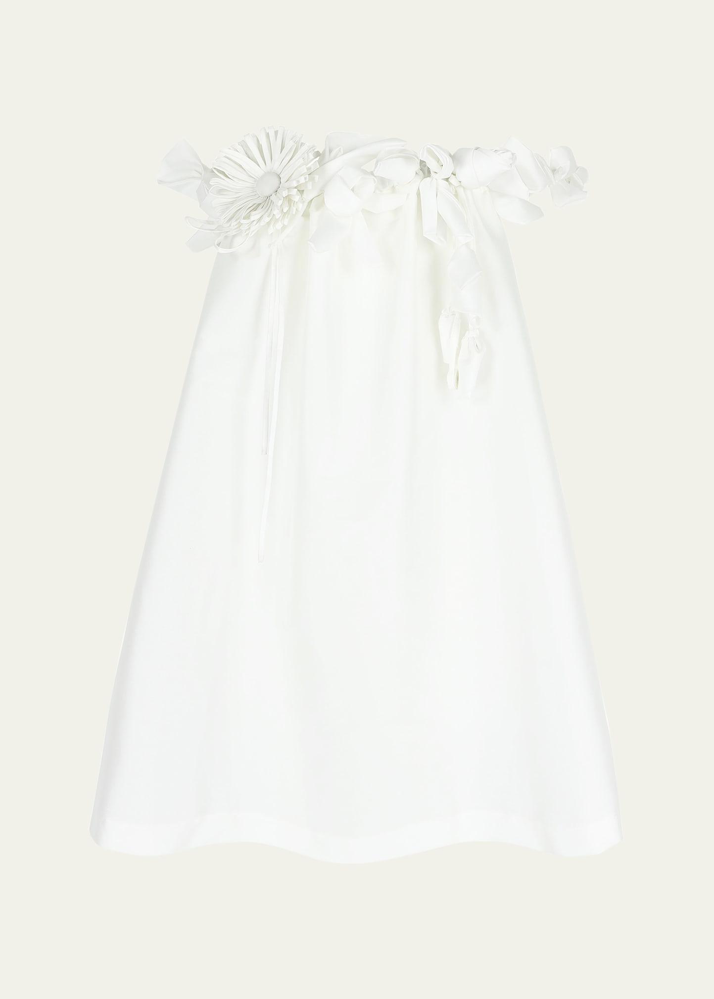 flower off-shoulder mini dress