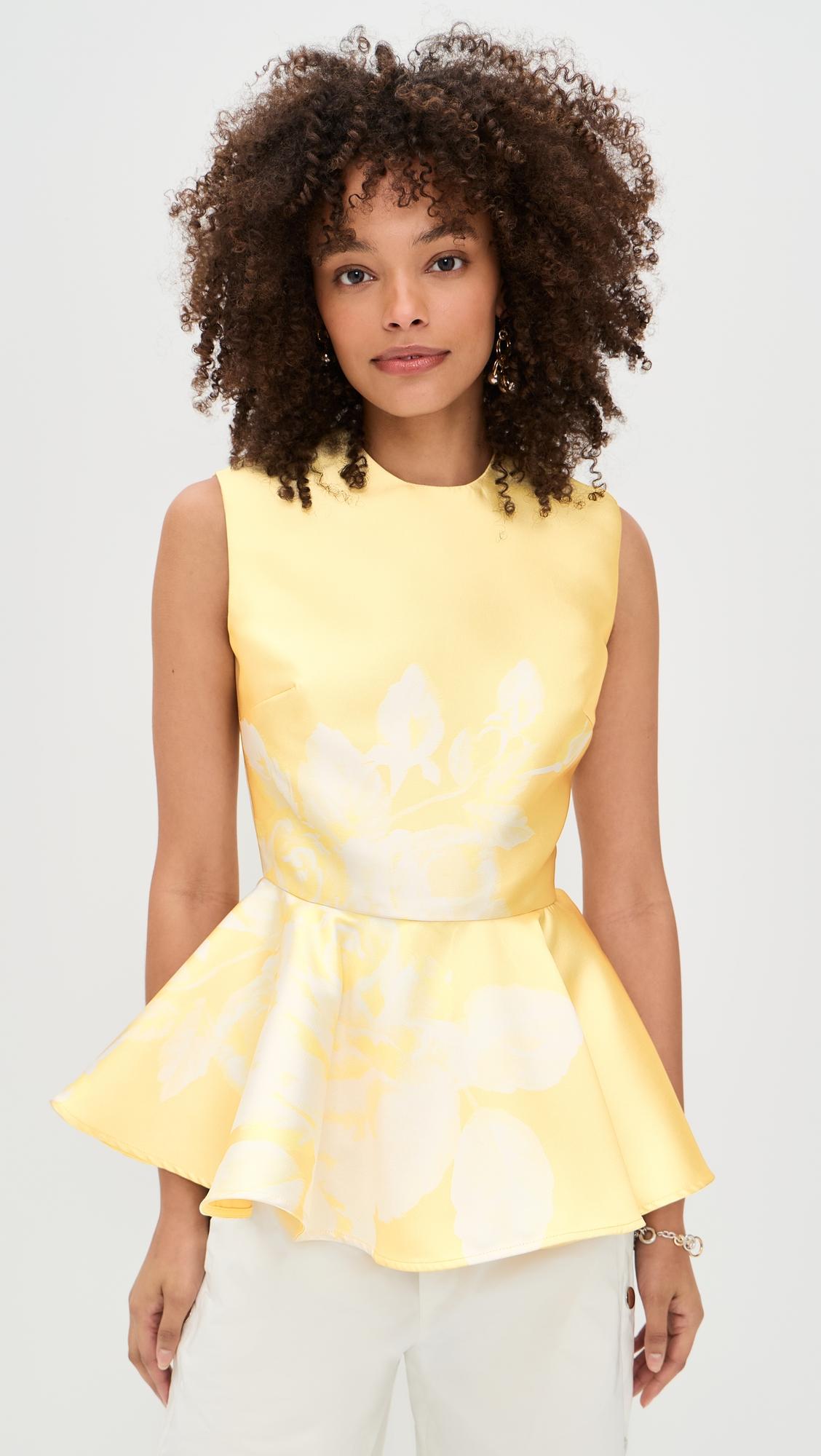 flower printed peplum top