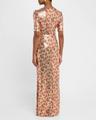 flower sequin short sleeve t-shirt gown