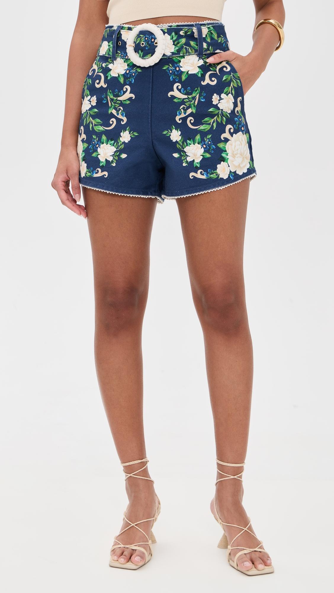 flower tapestry shorts
