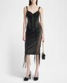 flucq lace-up midi bustier dress