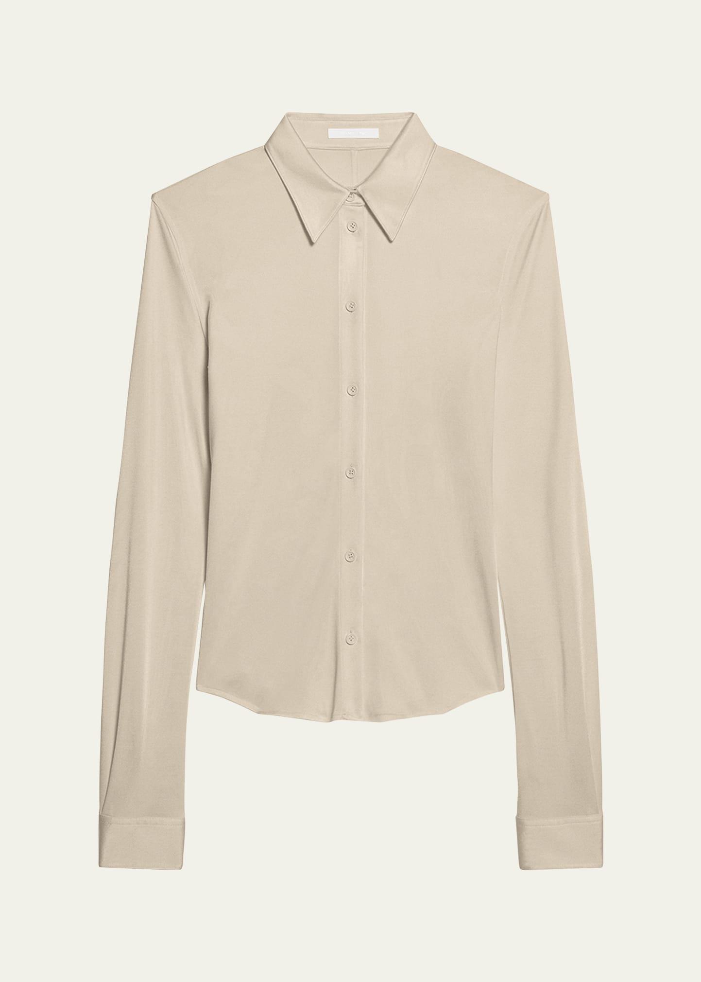 fluid button-front shirt