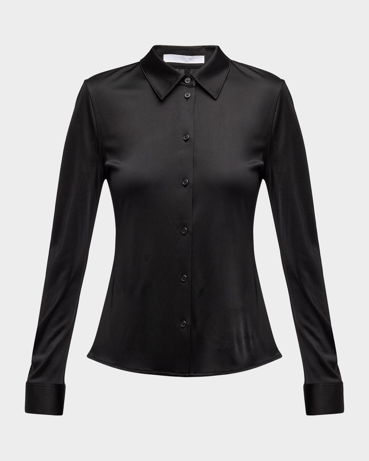 fluid button-front shirt