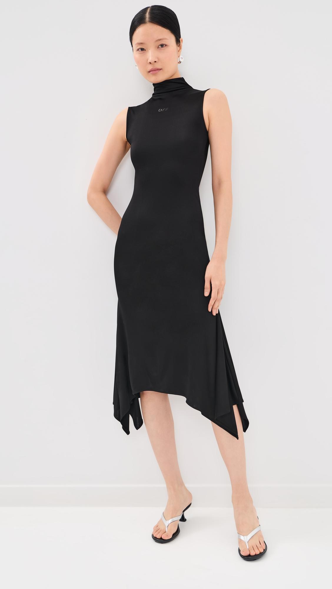 fluid jersey midi dress