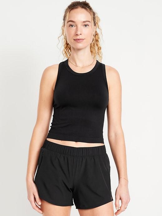 fluid seamless fitted crop tank top