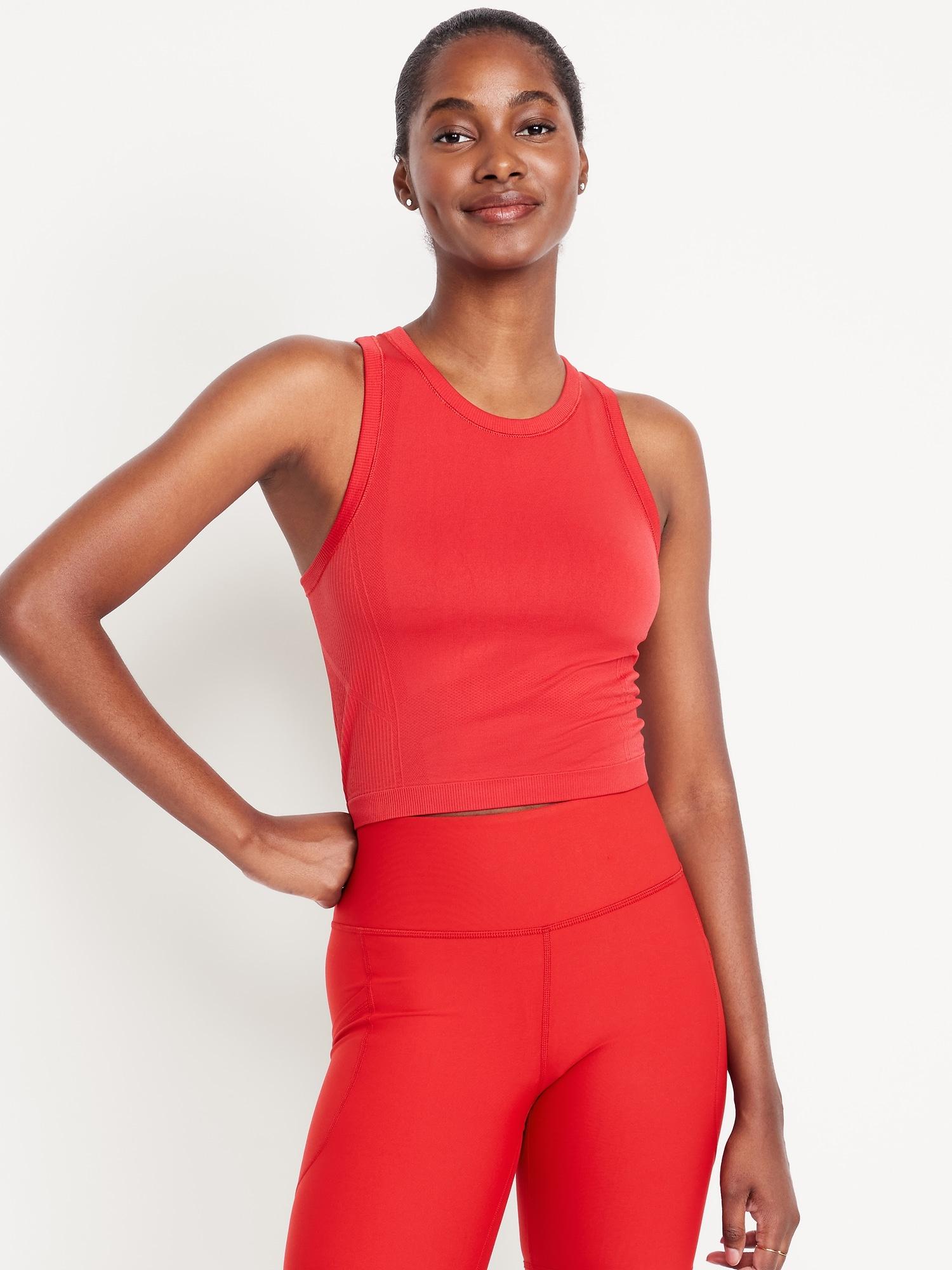 fluid seamless fitted crop tank top