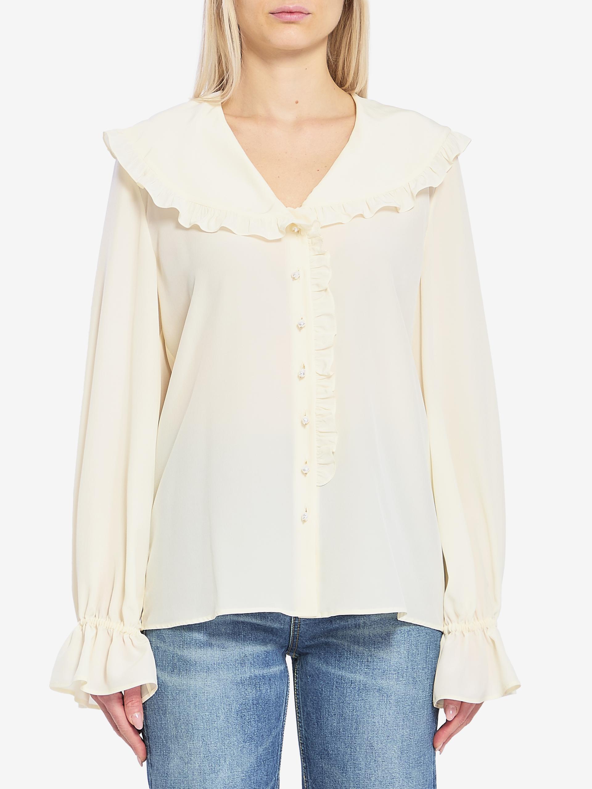 fluid silk blouse