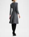 fluted double jersey dress