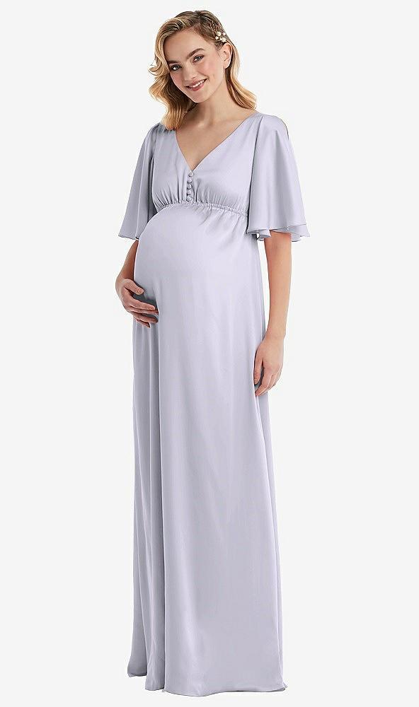 flutter bell sleeve empire maternity dress