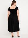 flutter-sleeve crepe midi dress