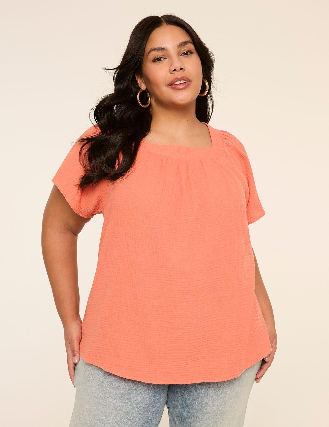 flutter-sleeve square-neck top