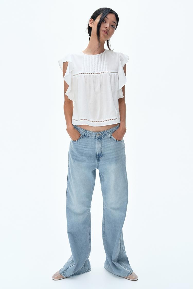 flutter-sleeved blouse
