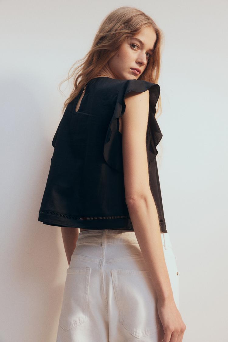 flutter-sleeved blouse